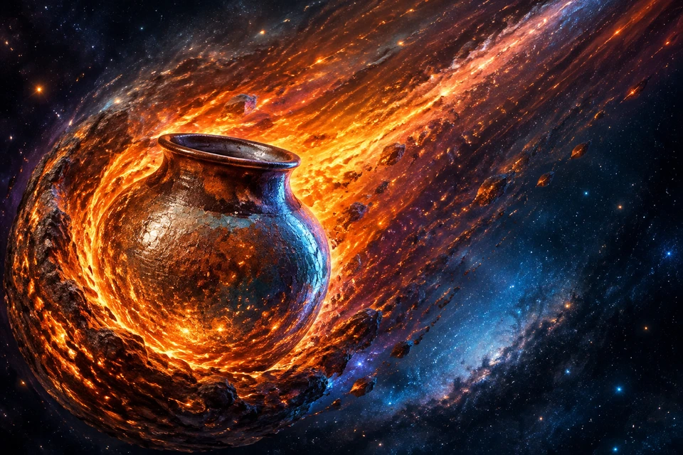 A comet-fired cosmic kiln